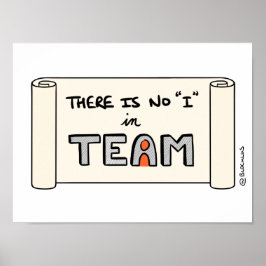 Poster "Er is geen "I" in TEAM"