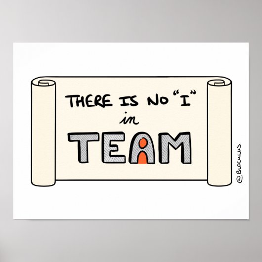 Poster "Er is geen "I" in TEAM" (Voorkant)