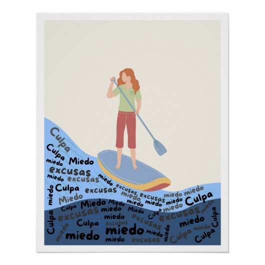 Poster espiritual superar miedo culpa excusas (Voorkant)