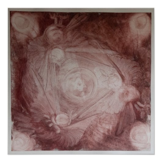 Poster Ets Peace symbole (Voorkant)