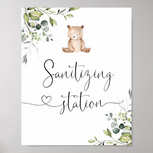 Poster Eucalyptus beer Sanitizing Station (Voorkant)