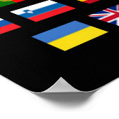 Poster Europese landen vlaggen (Hoek)