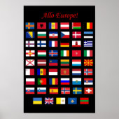Poster Europese landen vlaggen (Voorkant)