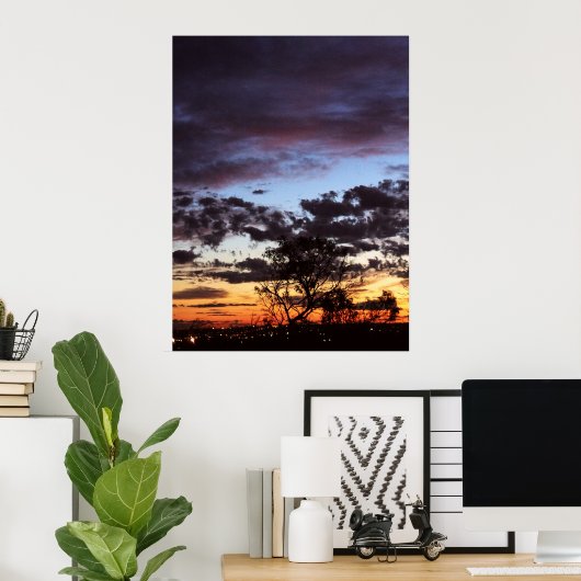 Poster "Evening Skies" (Thuiskantoor)