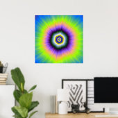 Poster explosie in Geel en Violet (Thuiskantoor)
