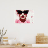 Poster Fabulous Mode Model Pink Bow (Keuken)