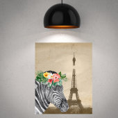 Poster fancy Zebra- en Eiffeltower