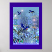 Poster Fantasy Art Blue Birds (Voorkant)