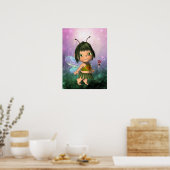 Poster Fantasy Kunst Kleine Fee Meisje (Keuken)