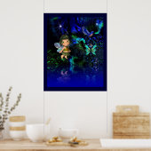 Poster Fantasy Kunst Ster Engel Meisje (Keuken)