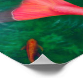 Poster-Fantasy-zeemeermin in water, meer Poster (Hoek)