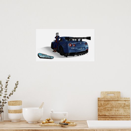 Poster: FANTOM en zijn SHADDOWRYDERZ GT-R Skyline Poster (Keuken)