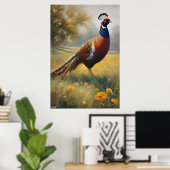 Poster | fazant | Olieverfstijl (Thuiskantoor)