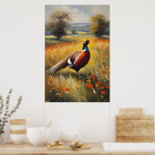 Poster | fazant | Olieverfstijl (Keuken)