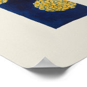 Poster featuring blue and gold Japanese nagajuban (Hoek)