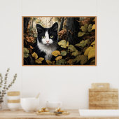 Poster Feline Adventures in the Forest (Keuken)