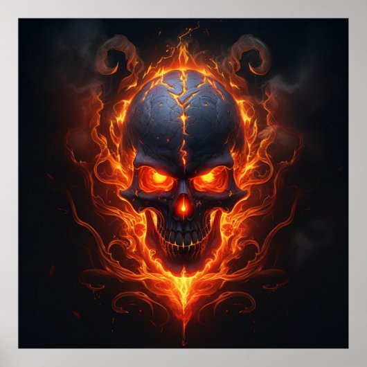 Poster Fiery Death's Head (Voorkant)