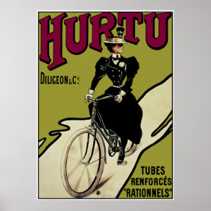  Poster fiets:  Hurtu Bicycles