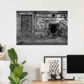 Poster - Fiets Leunend Tegen Muur (Thuiskantoor)