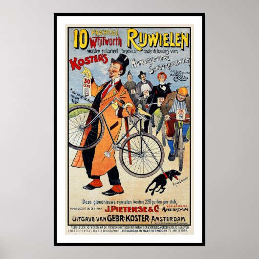  Poster fiets: Whitworth Rijwielen (Voorkant)