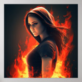 Poster Fille Super-Héros (Voorkant)