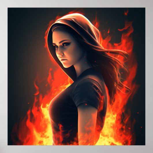 Poster Fille Super-Héros (Voorkant)