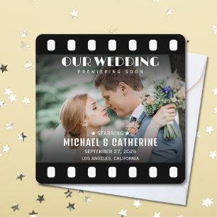 Poster film Reel Weddenschap Unieke Save The Date