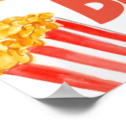Poster filmparty popcorn (Hoek)