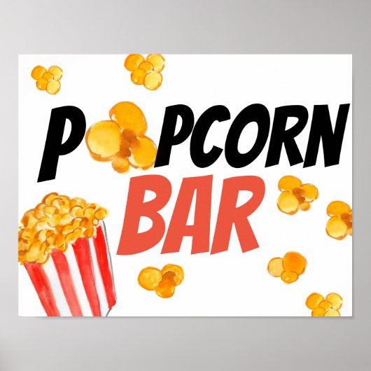Poster filmparty popcorn (Voorkant)