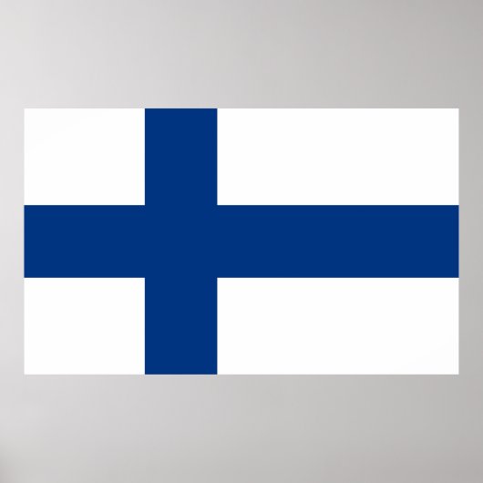Poster Finse vlag (Finland) (Voorkant)