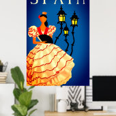 Poster Flamenco Dancer (Thuiskantoor)