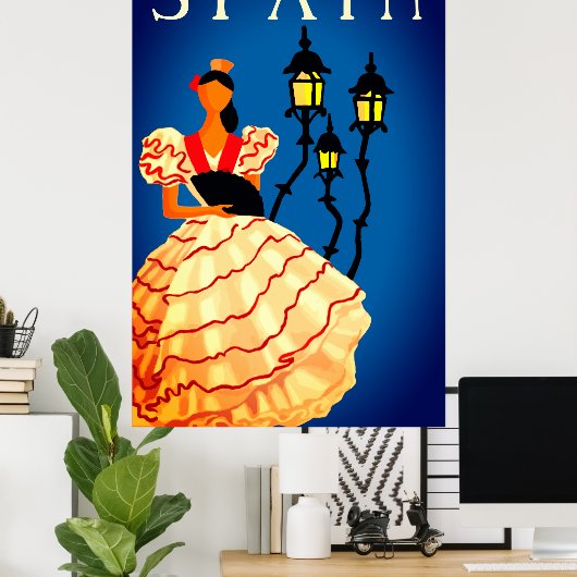 Poster Flamenco Dancer (Thuiskantoor)