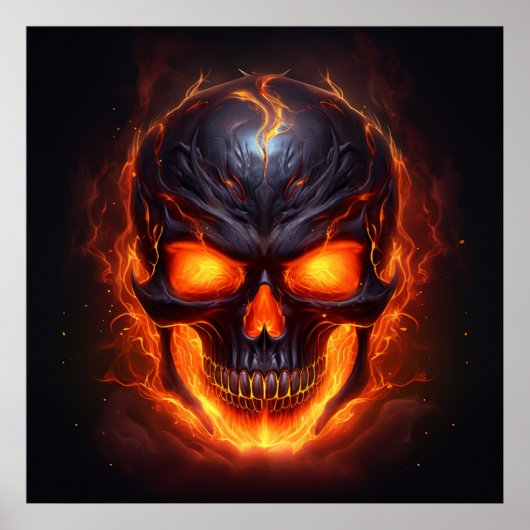 Poster Flaming Skull Fury (Voorkant)
