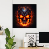 Poster Flaming Skull Fury (Thuiskantoor)