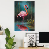 Poster | Flamingo | Kunst (Thuiskantoor)