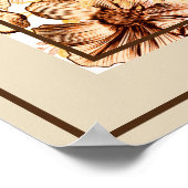 Poster-Floral en botervliegen Poster (Hoek)