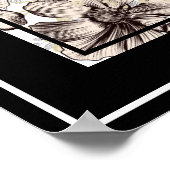 Poster-Floral en botervliegen Poster (Hoek)