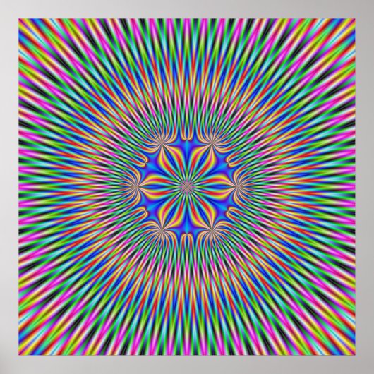 Poster Floral Motif in kleur (Voorkant)