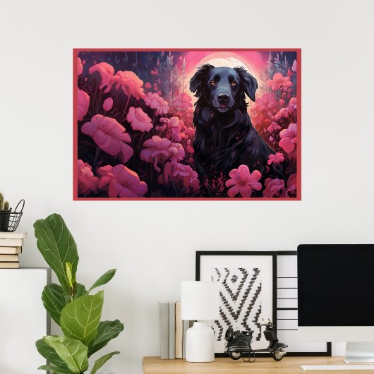 Poster Floral Pups (Thuiskantoor)