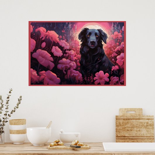 Poster Floral Pups (Keuken)