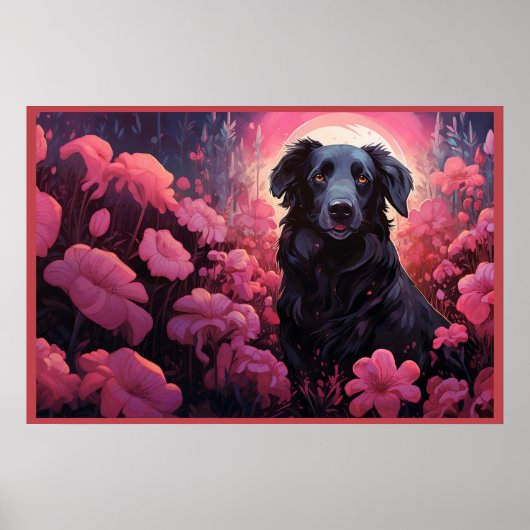 Poster Floral Pups (Voorkant)