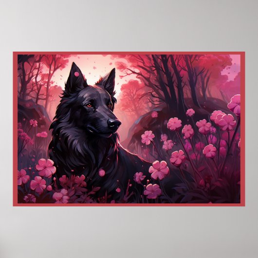 Poster Flowers & Paws (Voorkant)