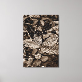 Poster Folhas - Green Canvas Afdruk