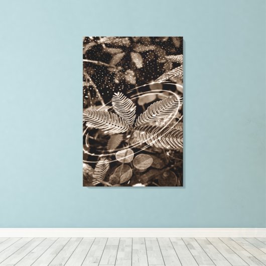 Poster Folhas - Green Canvas Afdruk (Insitu (Houten vloer))