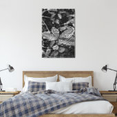 Poster Folhas - P&B Canvas Afdruk (Insitu (Slaapkamer))