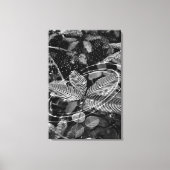 Poster Folhas - P&B Canvas Afdruk (Voorkant)