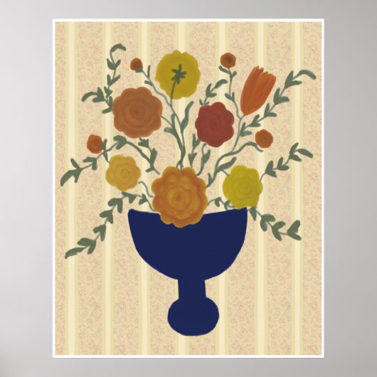 Poster Folk Art Flower Arrangement (Voorkant)