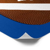 Poster Football met Jouw tekst en Team COLORS (Hoek)