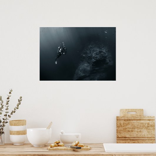 Poster Fotografe duiker (Keuken)