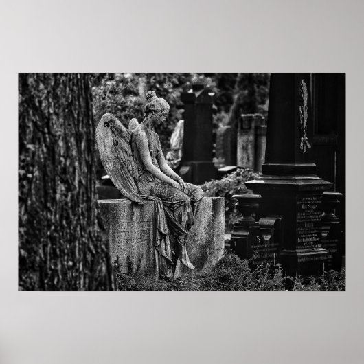 Póster Fotografía en blanco negro Poster de ángele (Voorkant)